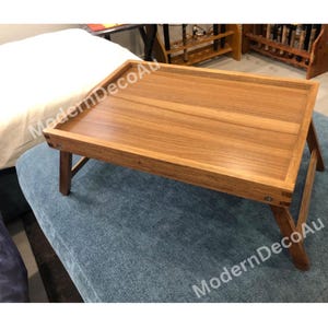 Wooden Bed Table Tray | Breakfast Tray | Laptop Bed Tray | Laptop Holder| Folding Tray Table | Snack Tray | Wood Serving Tray