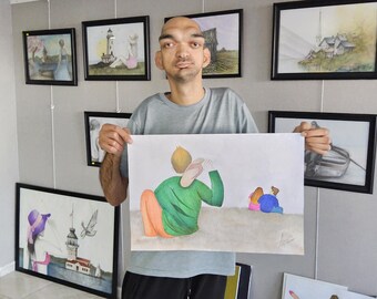 絵画  インド  古物 現在、この商品の在庫はありません - Etsy