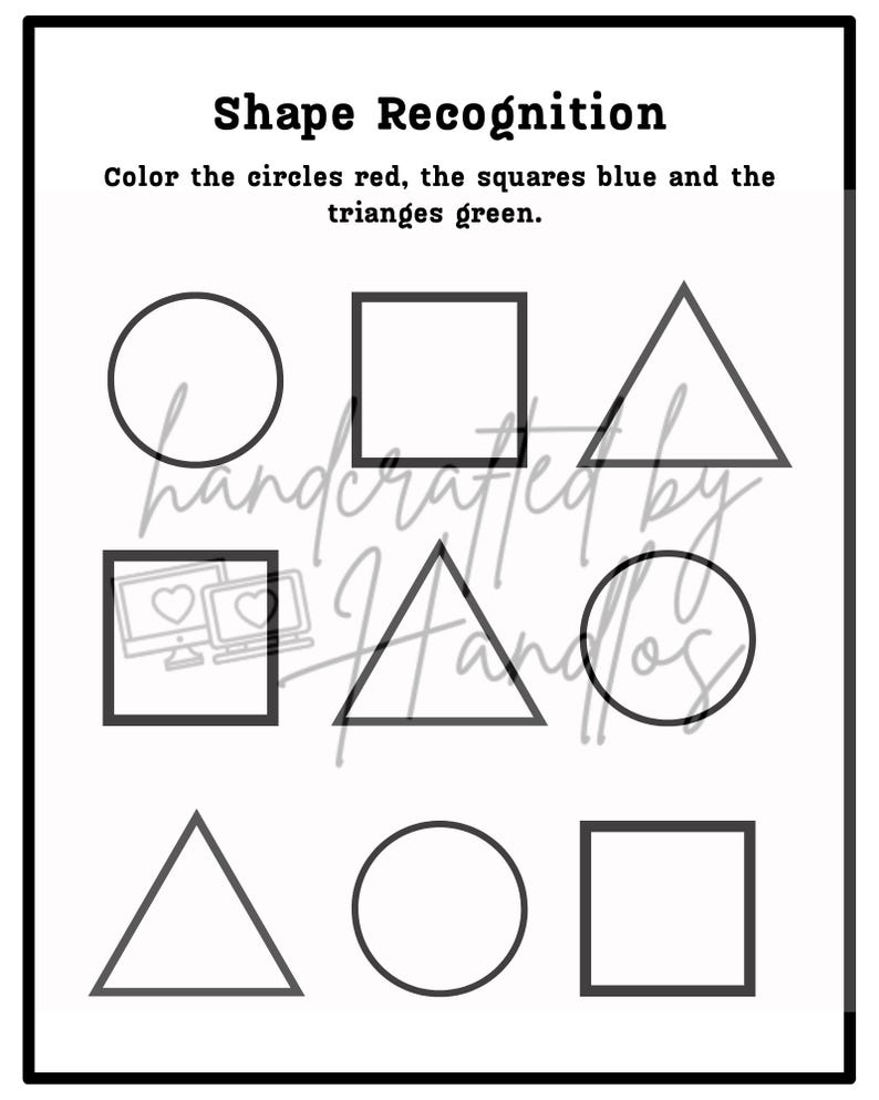 Printable Shape Recognition Worksheets | Preschool and Kindergarten ...