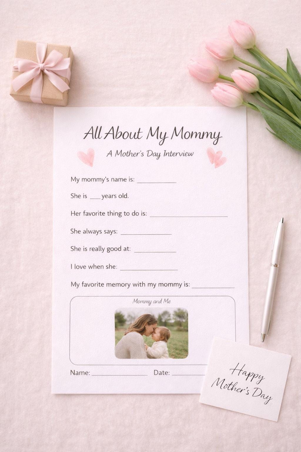 All About My Mom Printable | Mother’s Day Interview Sheet for Kids ...