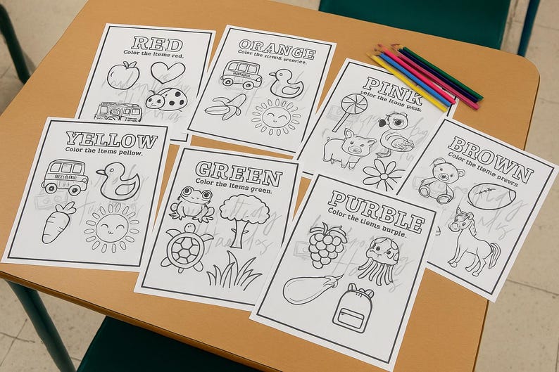 Coloring Worksheets for Kids: Learn Colors Activity Pages (PDF Download ...