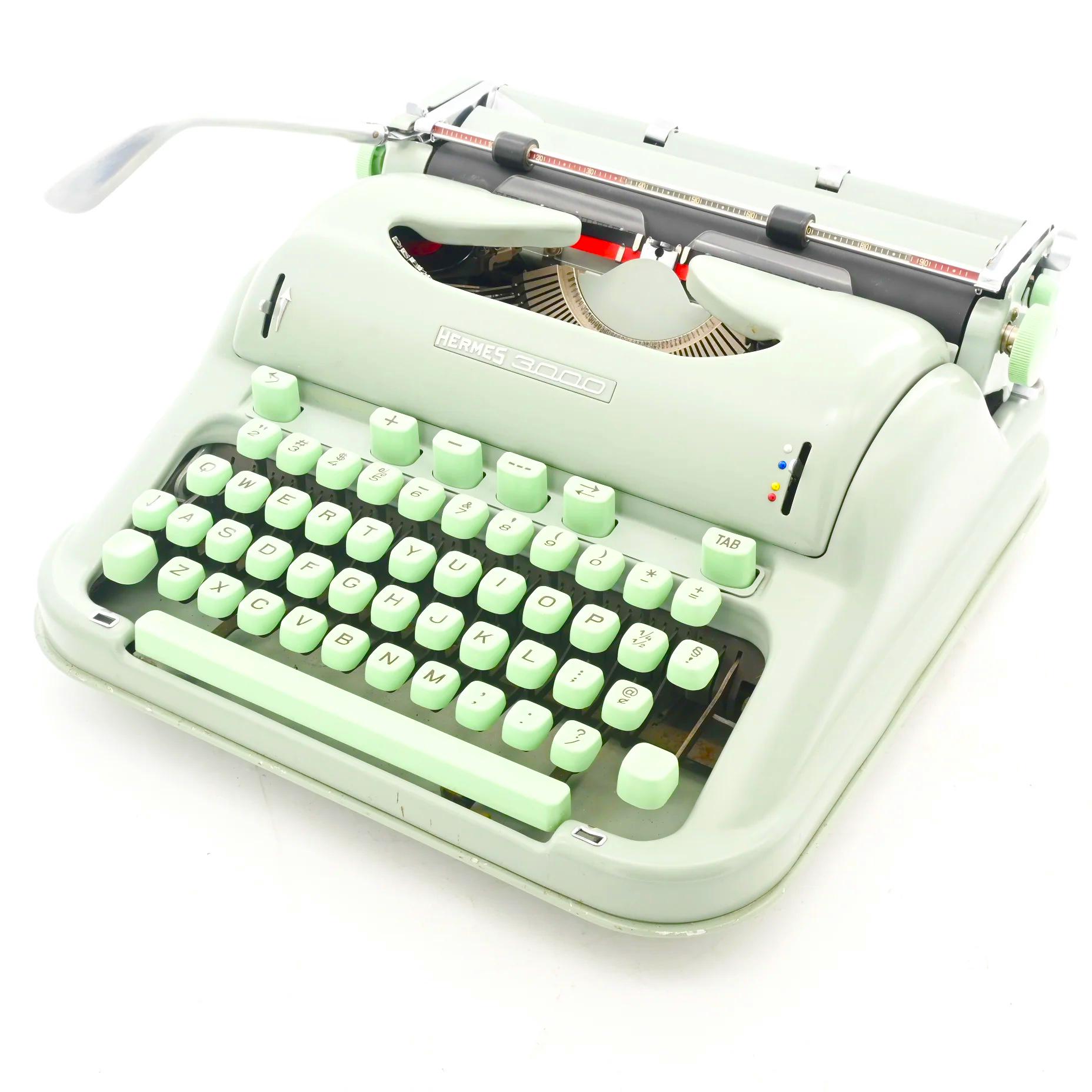 Hermes 3000 vintage typewriter with case and manual, serviced