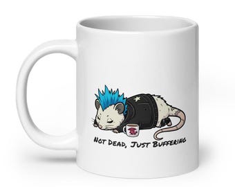 The Feels Dept. - Not Dead, Just Buffering White Mug