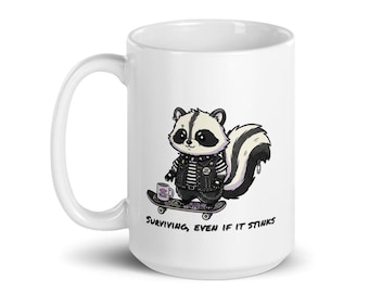 The Feels Dept. - Surviving, Even If It Stinks White Mug