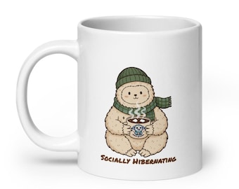 The Cryptid Mood - Socially Hibernating White Mug