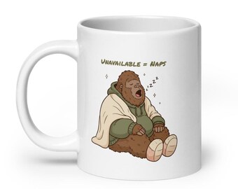 The Cryptid Mood - Unavailable = Nap White Mug