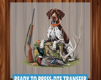 Hunting Dog & Duck DTF Transfer - Ready To Press Heat Transfer