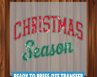 Ready to Press Christmas Season Vintage DTF Transfer - Ready To Press Heat Transfer