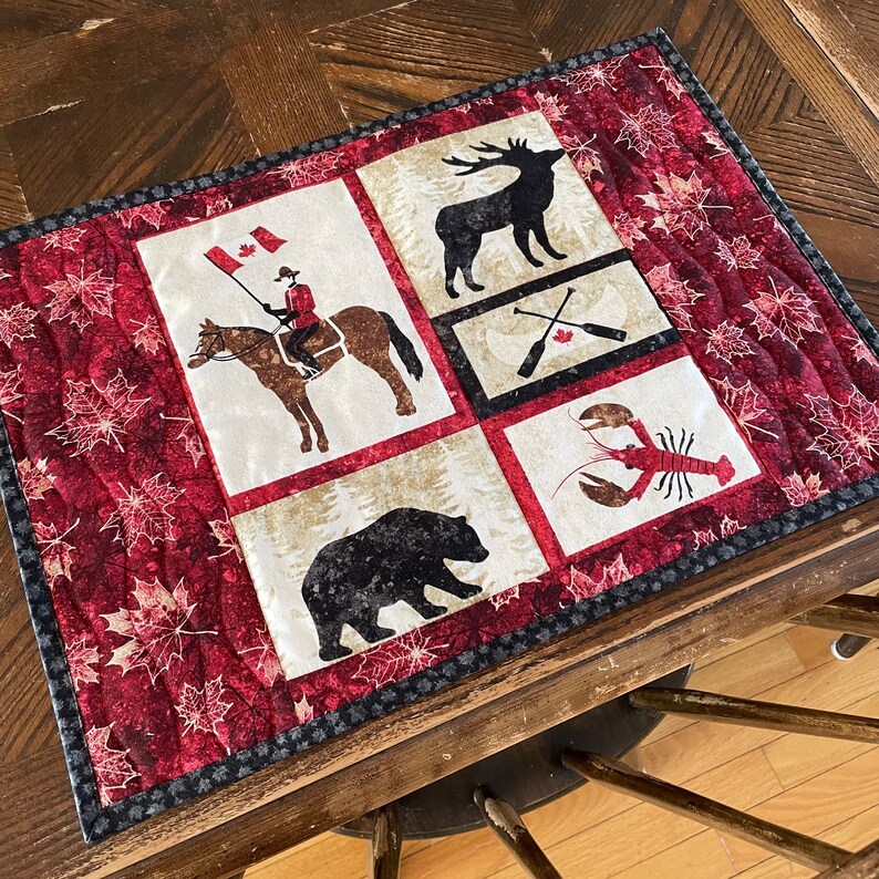 Canadian Themed Placemats Set of Four Etsy