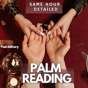 Leitura da palma da mão a partir de foto – Quiromancia, leitura das mãos, análise detalhada da palma da mão, percepção espiritual precisa, na mesma hora.