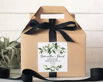 Out of Town Guest Boxes | Wedding Welcome Boxes | Wedding Welcome for Guests | Wedding Favor | Magnolia Label - Set of 6