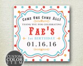 Items similar to Carnival Party Favor Labels // Personalized Favor Labels // Circus Labels ...