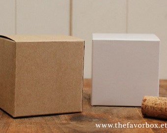 12 - 3 X 3 Favor Boxes // Gift Box // Wedding Favor Box // Kraft Box //