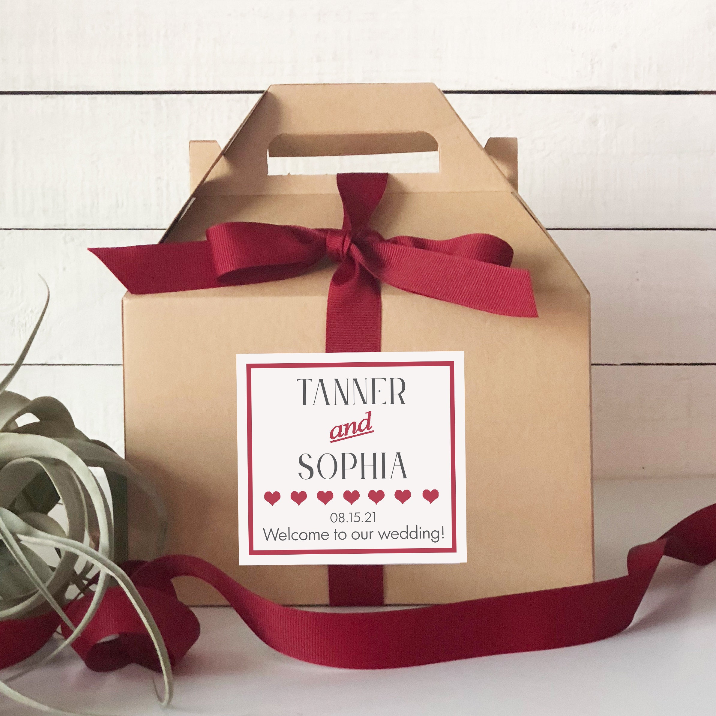 Set of 6 Out of Town Guest Box Wedding Box Etsy