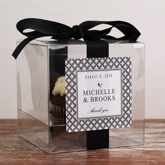 8 Personalized Cupcake Boxes Metro Design ANY COLOR Etsy