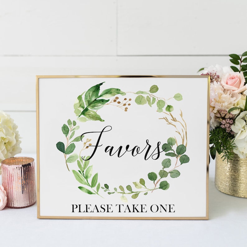 Favors Please Take One Sign Digital Download ONLY Etsy