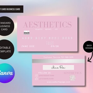 2025 Credit Card Business Card DIY Template