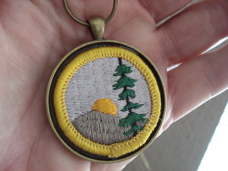 Vintage Girl Scout Nature Badge in Antique Gold Pendant Etsy