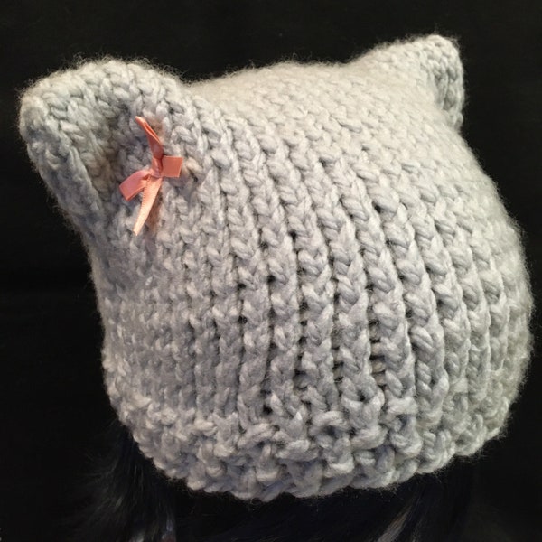 Light Gray Cat Ear Hat