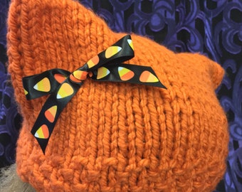 Pumpkin Cat Ear Hat