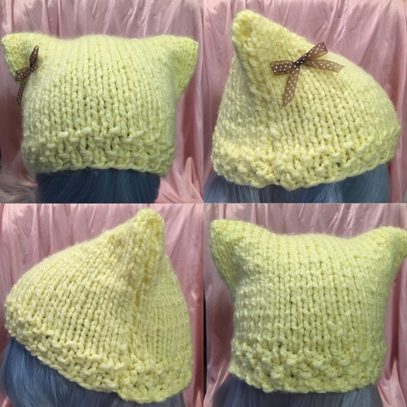 Yellow Cat Ear Hat image 2