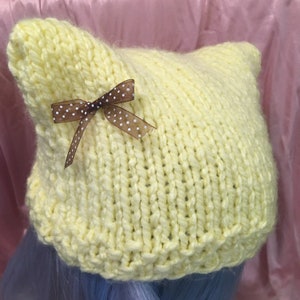 Yellow Cat Ear Hat image 1