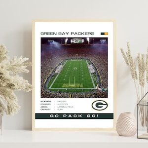 Lambeau Field Poster: Green Bay Packers Home Stadium – Digital NFL Art Print