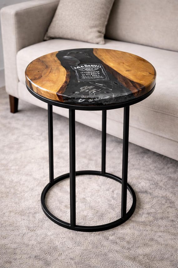 Made to Order – Handmade Epoxy Resin & Wood Side Table Jack