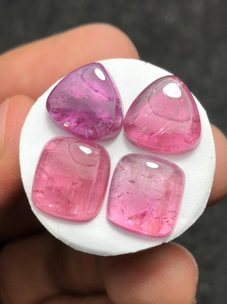 19,70 CT rosa turmaliner i par med matt svart bild 7