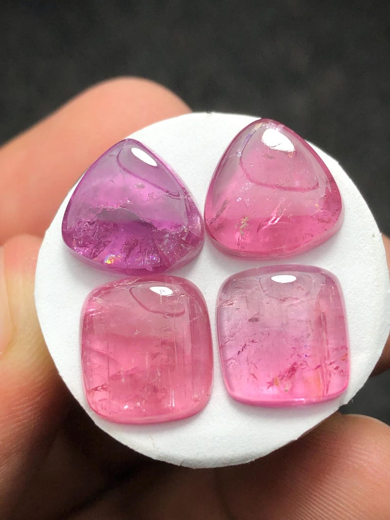 19,70 CT rosa turmaliner i par med matt svart bild 4