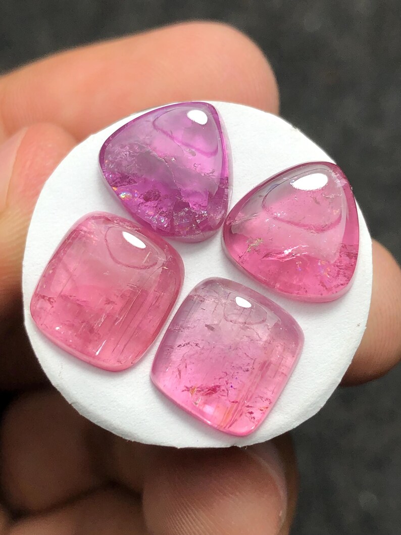 19,70 CT rosa turmaliner i par med matt svart bild 6