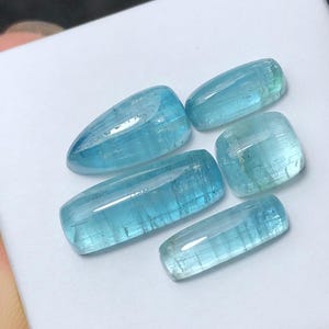 19.40 CTs Blue tourmaline cabochons lot