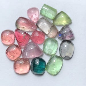 16.80 CTs Multi color tourmaline cabochons lot