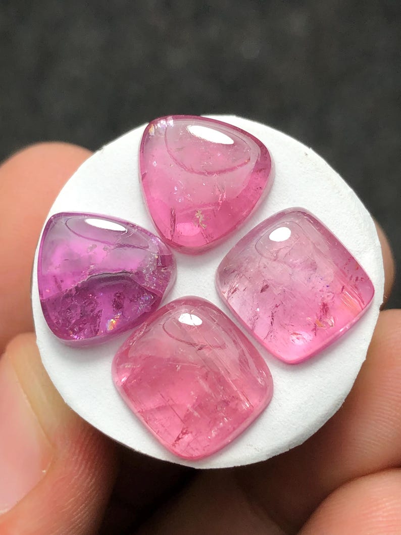 19,70 CT rosa turmaliner i par med matt svart bild 5