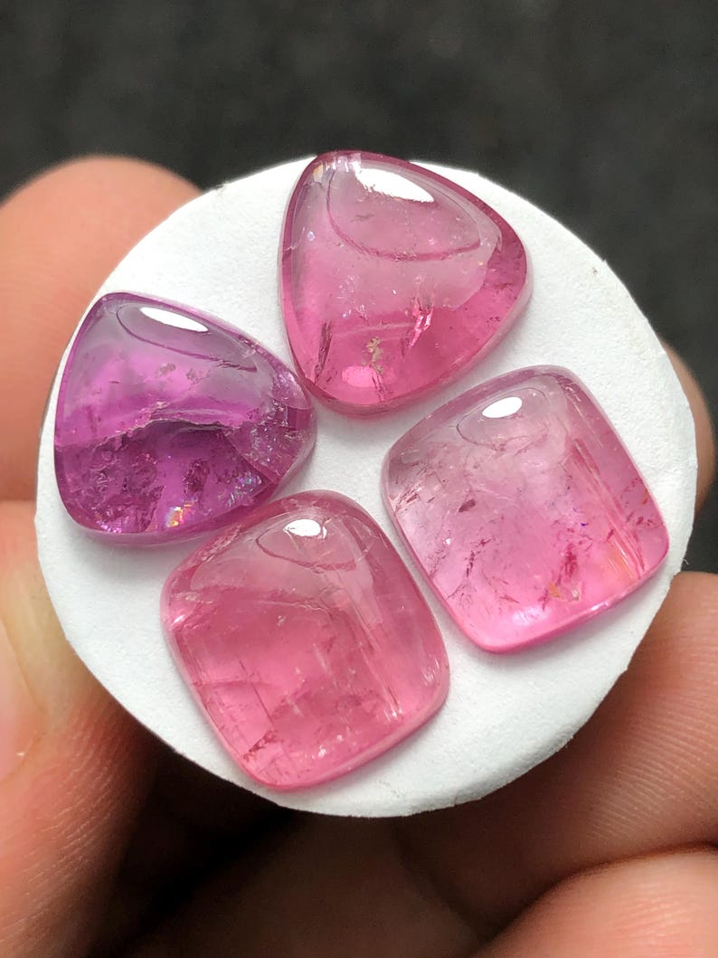 19,70 CT rosa turmaliner i par med matt svart bild 2