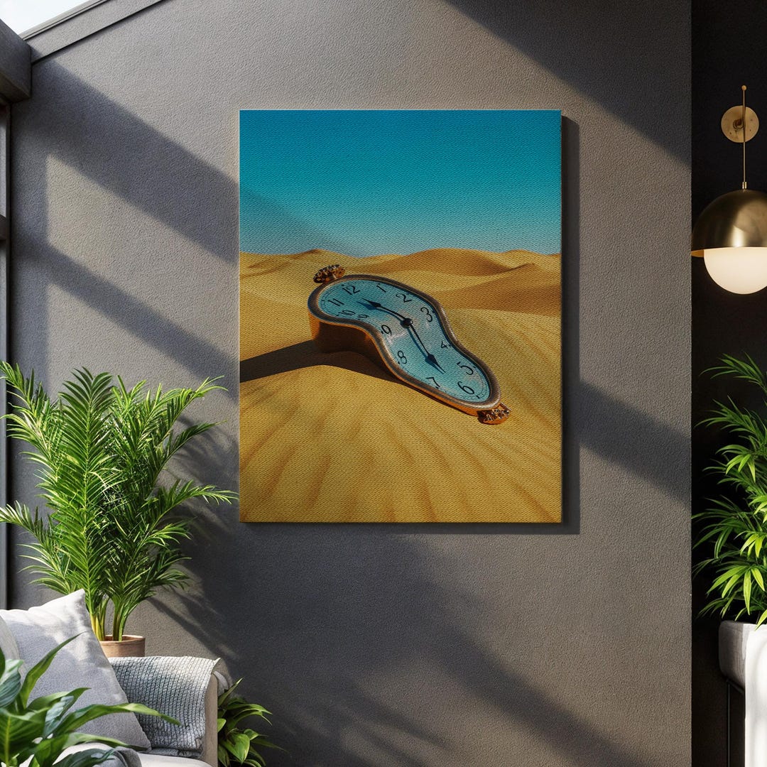 Desert Clock Illusion, Melting Time Moments, Salvador Dali Tribute ...