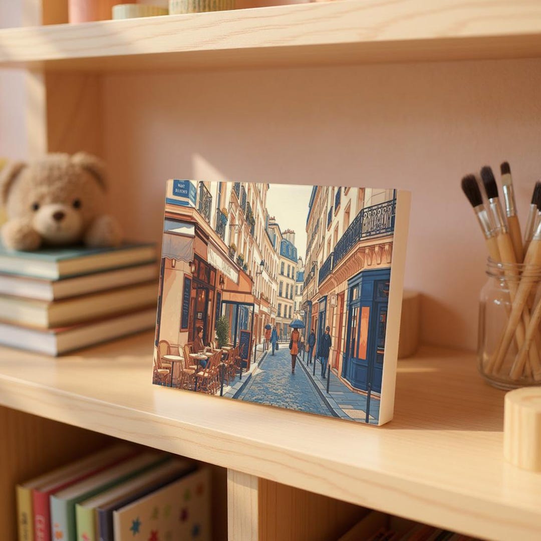 Paris Street Paint by Numbers Kit for Adults, Rainy Café Scene DIY ...