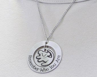 Lion King Personalized Jewelry Remember Who You Are Necklace