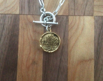 Gold tree of life necklace