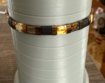 Tila bracelet-stretch bracelets-stackable bracelets-minimalist bracelet-glass tile bracelet