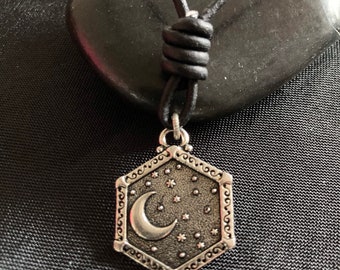 Sun and moon necklace