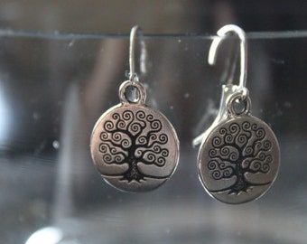 TREE of LIFE  silver earrings