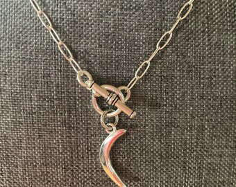 Silver little  Moon necklace