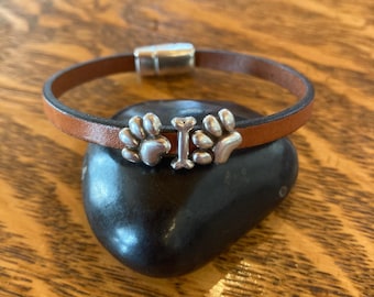 Dog lover bracelets-paws-dog-pet lover bracelet-dog and bone bracelet