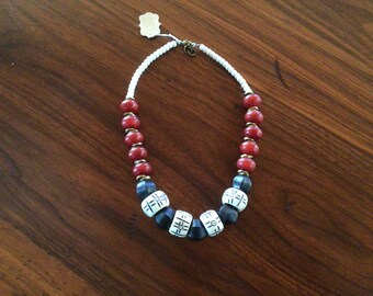 Ruby tribal necklace
