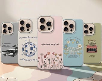 Funda estética para teléfono Taylor - Portada con letra de canción para iPhone, Samsung y Google Pixel