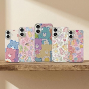 Étui pour portable Care Bears | Cadeau kawaii douillet pour iPhone, Samsung et Pixel