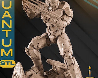 Master Chief Statue STL | Pre-Supported & Unsupported Sculpture | Digital Download