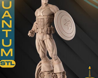 Patriot Super Soldier – sculptuur klassieke editie STL | Gesteund en niet-ondersteund beeldje | Digitale download