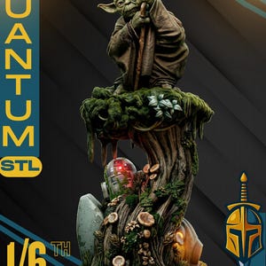 Escultura de Yoda STL / Estatua sin soporte y pre-separada / Descarga digital